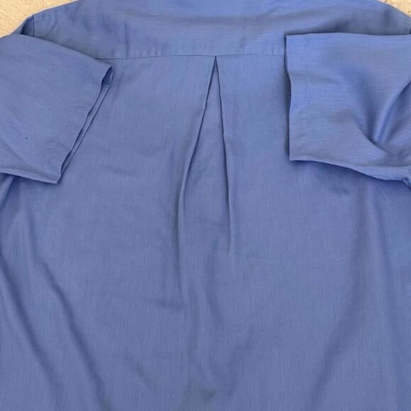 Conte di Milano Shirt Mens 17 1/2 Blue Button Up S/Sleeve Business Casual XXL - Picture 11 of 11